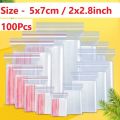 5*7CM - 100pcs/pack Resealable Zip Lock Bags Self Seal Clear Plastic Ziplock Poly Bag Food Storage Package. 