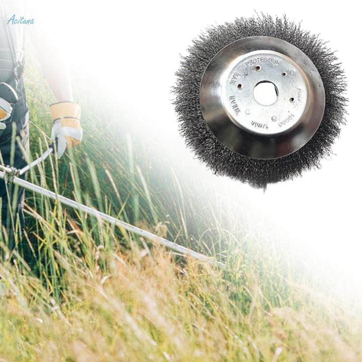 Wire Grass Trimmer Head Convenient Weeding Wheel for Garden Weeding Driveway 8inch