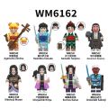 【Popular】Compatible with LEGO Demon Slayer Kamado Tanjiro Infinite Train Kibutsuji Muzan Peren Building Blocks Minifigures WM6162. 