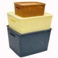 3 Size Multipurpose Storage Basket Set Plastic Storage Basket Cloth, Food, Phone Accessories Organizer Box Set. 