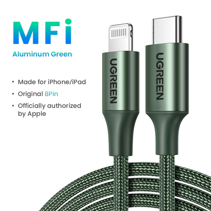 UGREEN%20USB%20C%20to%20Lightning%20Cable%20Nylon%20Braid%20MFi%20Certificate%20for%20iPhone%2013,12,%2012%20Pro,11%20/iPhone%2011%20Pro%20/XS%20Max%20X%208%2020W%20PD%20Fast%20Charger%20Data%20Cable%20for%20Macbook%20Pro,%20Air,%20iPad%20Pro%202020,2018%20USB%20C%20Cord%20-%20Image%203