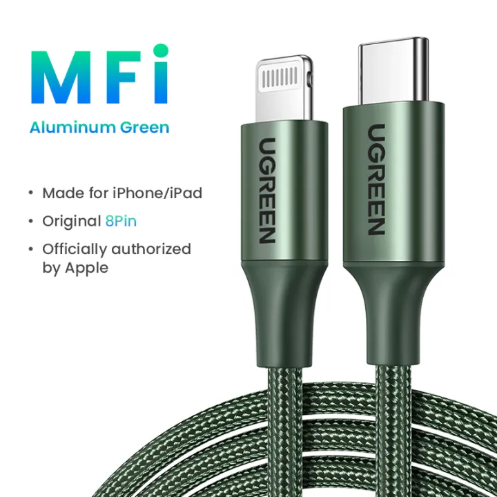 UGREEN%20USB%20C%20to%20Lightning%20Cable%20Nylon%20Braid%20MFi%20Certificate%20for%20iPhone%2013,12,%2012%20Pro,11%20/iPhone%2011%20Pro%20/XS%20Max%20X%208%2020W%20PD%20Fast%20Charger%20Data%20Cable%20for%20Macbook%20Pro,%20Air,%20iPad%20Pro%202020,2018%20USB%20C%20Cord%20-%20Image%203
