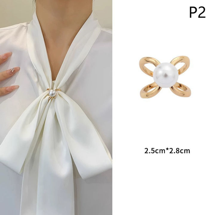 1PC Oval Brooches Simple Crystal Brooches Shawl Ring Clip Scarves Fastener Silk Scarf Buckle Brooch Wedding Jewelry Accessories