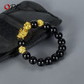 Lucky Fen Shui Bracelet Wealth Bracelet For Men and Women Black Resin Beads Alloy Lion Dragon Fenshui Hand Wear Party Wedding Jewelry. 