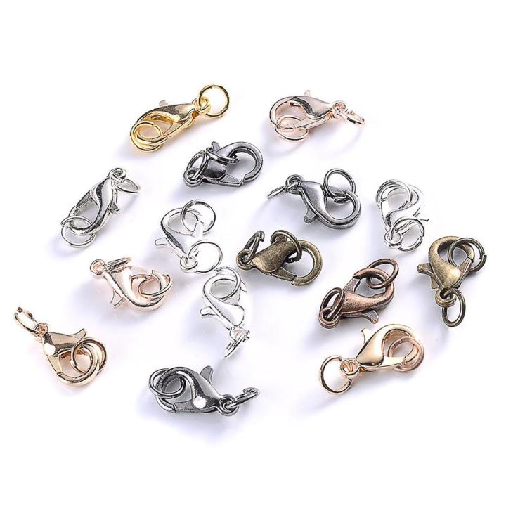 10-50pcs/lot Color Lobster Clasps for Bracelets Necklaces DIY