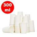 Disposable paper cups 50/100/150/200/300 pcs Pack 300ml Pure White Paper Cups Coffee Tea Milk Cup Drinking Accessories Party Supplies. 