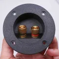 3 Pcs DIY Home Car Stereo 2-Way Speaker Box Terminal Binding Post Round Spring Cup Connectors Subwoofer Plugs (Black). 