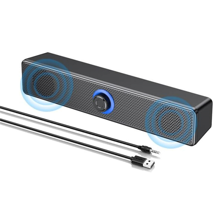 Bluetooth Computer Speakers with Knob Volume Control and 3.5mm Aux ...