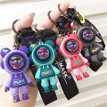 Lightning Bear Keychain Fashion Cartoon Cute Astronaut Bear Doll Bag Pendant Accessories Large Couple Jewelry Gifts Birthday. 