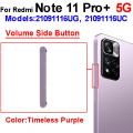 NEW 【Unique features】Up/Down Volume Side key For Xiaomi Redmi Note 11 11S Pro Plus 4G 5G Volume Button Side Button Replacement Repair Spare Parts. 