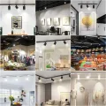Led Track Light Set GU10 Replaceable Bulb Led Track Lamp 110-265V Spotlight for Kitchen Store Home Decor Indoor Lighting Fixture Ceiling lamp. 