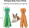 Dog Toys 8 Legs Octopus Soft Stuffed Toy Outdoor Play Interactive Squeaky Dog Toy Squeaky Anti-Stress Paper Chew Teeth. 