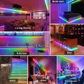 Auoyo WS2812b LED String Light Christmas Lights Intelligent APP Control Magic Decoration Racing Lighting Belt Wall Decoration Indoor Outdoor Strip Fairy Lights for Garden Christmas Party Holiday Decoration. 