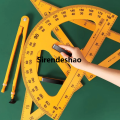 Sirendeshao educational items 60/100cm Straight Ruler,Big Triangulator Compasses Protractor Math Drawing Instruments For Teachers Educational Stationery 9701Party Packs Sets High Quality. 