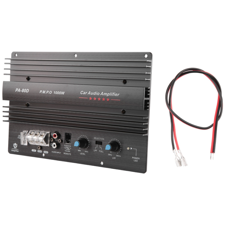 PA-80D 12V 1000W Car Audio High Power Amplifier Amp Board Powerful Subwoofer Bass Amp Car Player