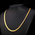Gold Plated Snake Chain for women Blade Chain Choker gold jewellery girls Necklace Flat Snake Chain. 