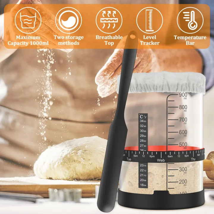 5/7pc%20Dough%20Fermentation%20Jar%201000ml%20Sourdough%20Starter%20Container%20Clear%20Glass%20Jar%20with%20Lid%20Baking%20Fermentation%20Jar%20Food%20Storage%20-%20Image%202