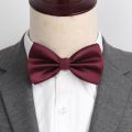 【NEW】 Men Adult Bowtie Solid Color Classic Fashion Wedding Party Formal Satin Gift Plaids Multicolor Adjust Neck Bow Tie. 