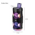 SOONBOX S4406 FREE MIC 8inch Portable Super Bass Bluetooth Speaker for Karaoke indoor & outdoor with USB/TF/LED Light/FM. 