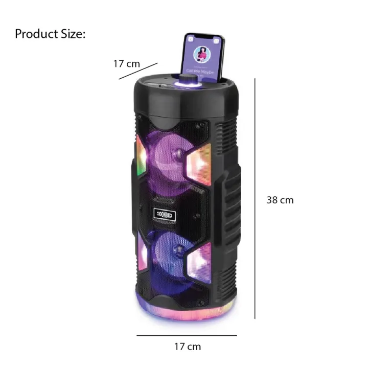 SOONBOX%20S4406%20FREE%20MIC%208inch%20Portable%20Super%20Bass%20Bluetooth%20Speaker%20for%20Karaoke%20indoor%20&%20outdoor%20with%20USB/TF/LED%20Light/FM%20-%20Image%202