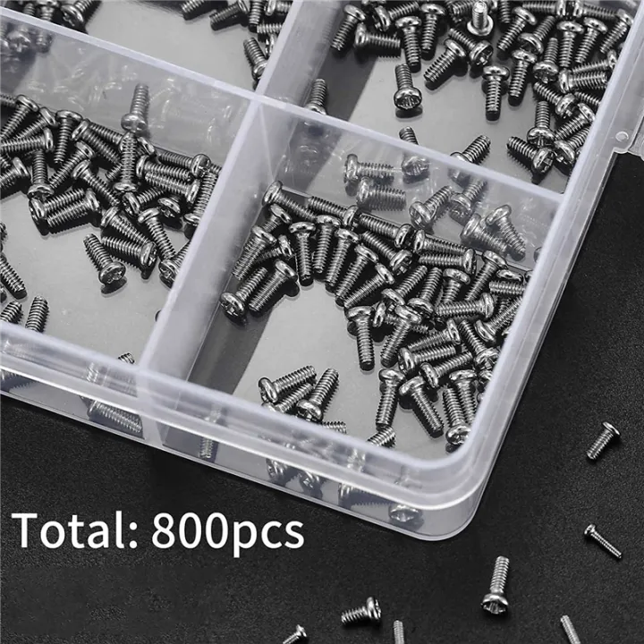 800%20Pc%20Tiny%20Screws%20for%20Electronics,%20Small%20Mini%20Pan%20Head%20Machine%20Screws%20Kit%20for%20Eyeglasses%20Watches%20Clocks%20Repair%20Replacement%20Spare%20Parts%20Accessories%20-%20Image%203