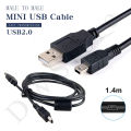 Flat Mini USB V3 A Male To Mini 5 Pins B Charger USB Data Cable For MP3 MP4 MP5 Player Camera. 