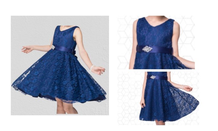 Kids%20Lace%20Full%20Flared%20Frock%20Dark%20Blue%20Color%20-%20Image%203