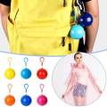 DISPOSABLE EMERGENCY RAINCOAT , ball raincoat, compact raincoat, emergency raincoat, disposable raincoat, ball poncho, waterproof poncho, portable raincoat, travel raincoat, emergency poncho, pocket raincoat. 