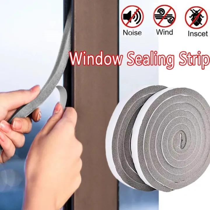 Window Self-Adhesive Sealing Sponge Strip Shockproof Anti-collision Sound-Proof Roll Tape Door Seal Strip Door Gap Bottom Seal
