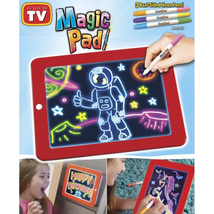 3D Magic Drawing Pad 8 Light Effects Puzzle Board 3D Sketchpad Tablet Creative Kids Pen Gift Leds Lights Glow Art Drawing Toys