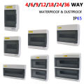 6 Ways IP66 PC Waterproof Distribution Box Switch Box Breaker Box. 
