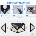 100 LED Four-sided Solar Power PIR Motion Sensor Wall Light Outdoor Lamp Waterproof Lights Home Garden Emergency Lamp. 