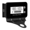 SRIWEN 7-100V Smart Battery Monitor with Bracket, Digital Battery Capacity Tester Battery Voltage Temperature Monitor, Black. 