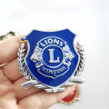 【Miga Plaza】1 x Metal LIONS CLUBS International Logo Car Auto Decorative Side Rear Emblem Badge Sticker Decal. 