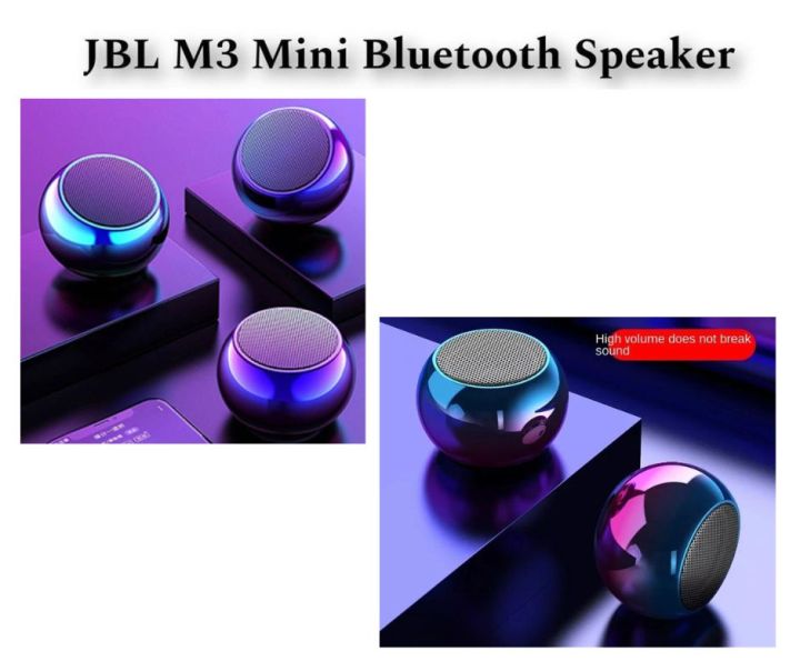 M3 Mini Portable Bluetooth Speaker, Mini Wireless Bluetooth Round ...