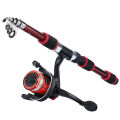 bellylady Portable 1.8m Telescopic Fishing Rod 5.5:1 Gear Ratio Spinning Fishing Reel Set With Fishing Line Fishing Gear. 