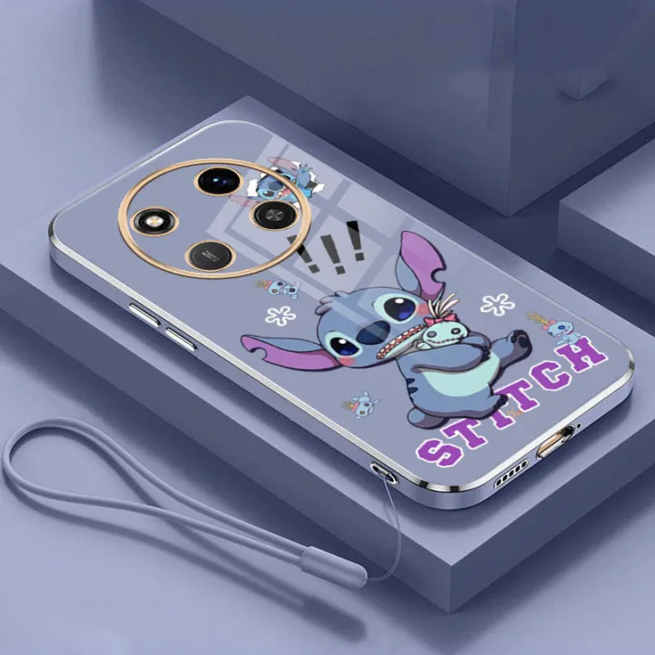 Honor%20X9C%205G%20X9C%20Feared%20Stitch%20Casing%20Soft%20Phone%20Case%20Monster%20Cartoon%20Square%20Edges%20Plating%20Cover%20-%20Image%205