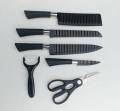 6Pcs of Set Kitchen knives set Ultra Sharp Non-Stick Coating Kitchen knife. 