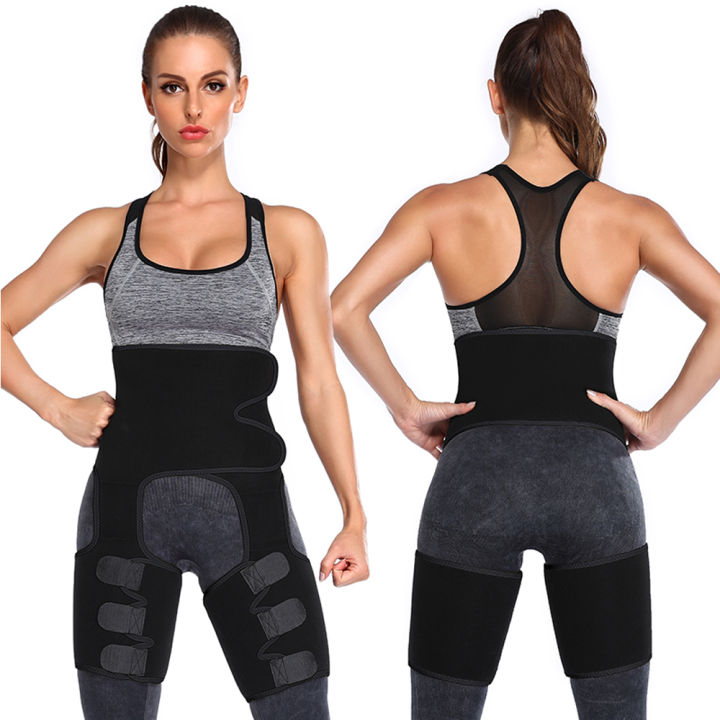 Slimming Belt Waist Scissors Leg Shaping Rubber Slim Thigh Trim 1 Piece Neoprene Trainer Sports Shapewear Fat Burning Compression Belt Women
