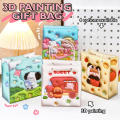 PP Cartoon 3D stereoscopic painting birthday As shown in the figure 33*19*9CM gift bag students creative for cartoon-themed. 