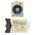 【FOOT SOFA】[Quality assurance] 0-30s Power Off Delay Timer Relay Knob Delay Time Relay Control Time Relay with Base AC 220V ST3PF. 