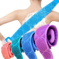 Silicone Back Scrubber Bath Shower Silicone Body Massage Brush / Silicone Bath Towel Exfoliating Body Brush Belt Cleaning Shower Strap Double-Sided Washing Towel Scrubber. 