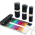 Paint Brush Holder Canvas Roll Up Pencil Pen Holder Artist Draw Pen Storage Bag 48 Slots Canvas Pouch for School Stationery Students Watercolor Oil Brushes Use. 