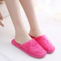 Nerhorer- Home Slippers Round Toe Winter Slip-on Flat Faux Fur Slippers. 