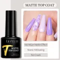 LILYCUTE 7ml 3 Pcs/Set Top Base Matte Coats Semi Permanent Soak Off UV LED For Manicure Enhanced Nail Art. 