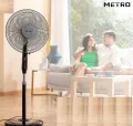 Premium 4-Speed 16" Stand Fan with 5 AS Blades + 60-Min Timer & 1-Year Warranty | Adjustable Height High-Performance Cooling Fan + FREE Mini Rechargeable USB Fan (Limited Time Only!). 