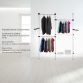 DIY Coat Hanger Garment Rack Portable Indoor Garment Rack Tools Free DIY Heavy Duty Adjustable Clothes Hanger for Household. 