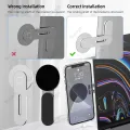 HXSJ Magnetic Phone Holder for Laptop, Adjustable Desktop Monitor Laptop Phone Side Mount,Foldable Computer Monitor Expansion Bracket. 