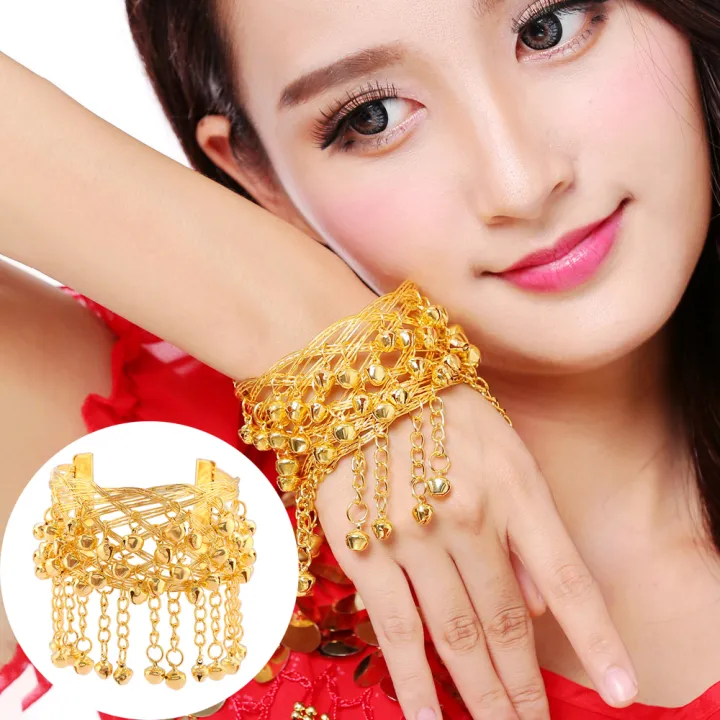 Metal Indian Belly Dance Bell Body Chain Arm Bracelet Jewelry For Women ...