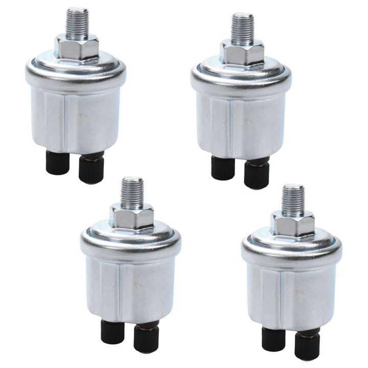 4X Universal Vdo Oil Pressure Sensor 0 to 10 Bars 1/8 Npt Generator Part 10mm Crew Plug Alarm Pressure Sensor